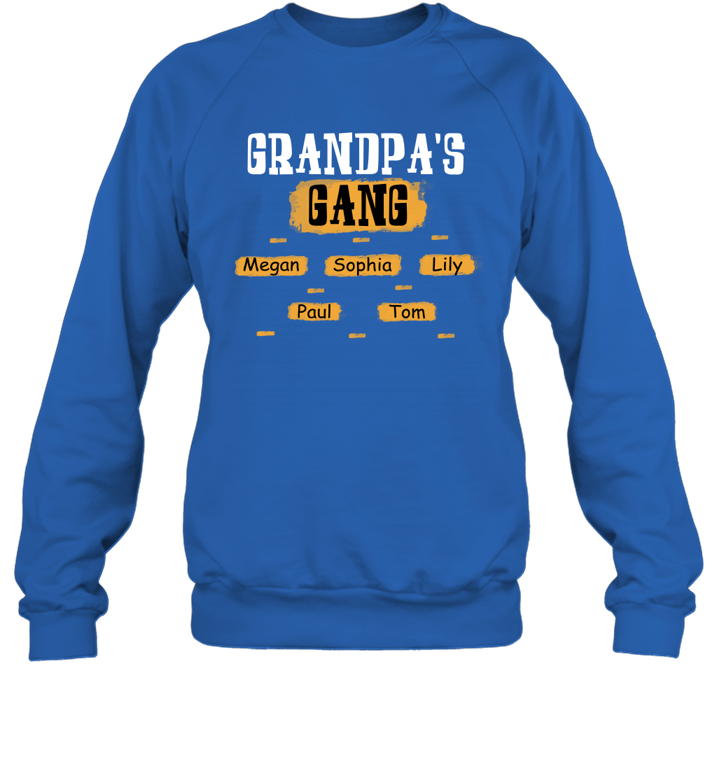 Grandpa's Gangs (Customized Name) Sweatshirt Sweatshirt Royal