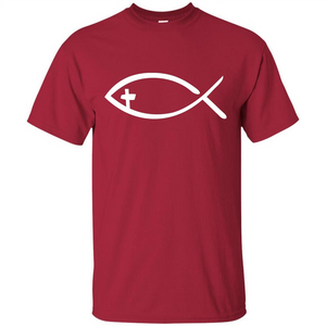 Christian T-shirt Jesus fish T-shirt