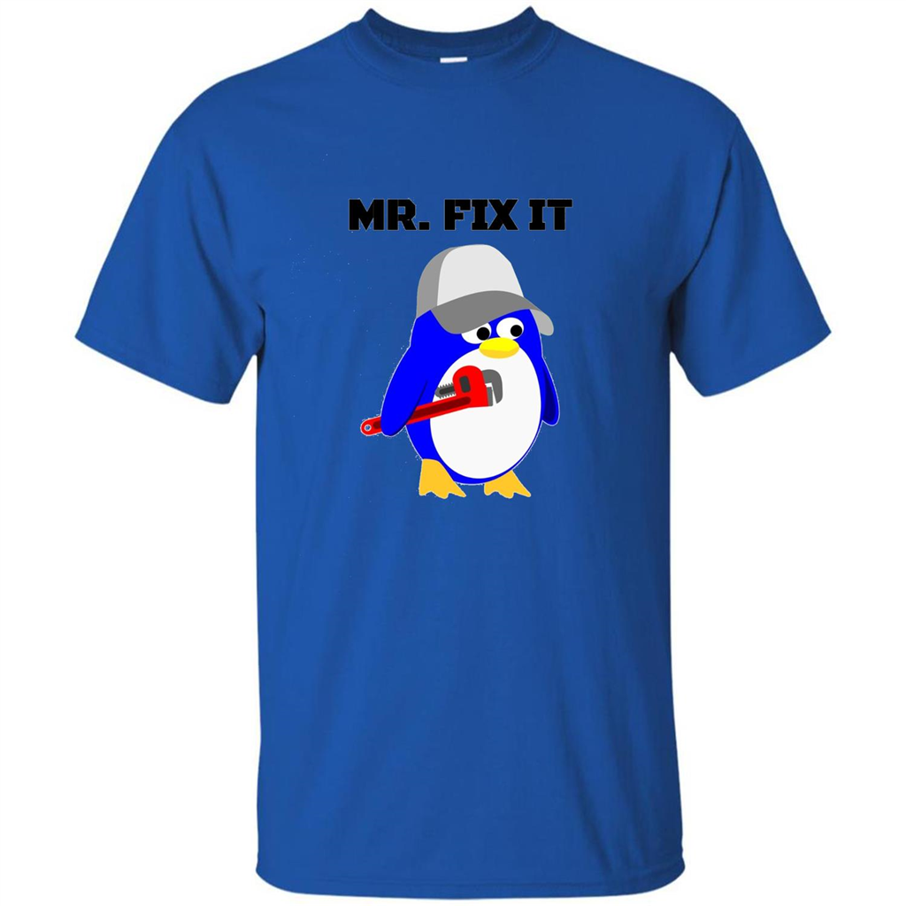 Mr. Fix it Penguin T-shirt Royal