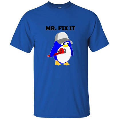 Mr. Fix it Penguin T-shirt Royal