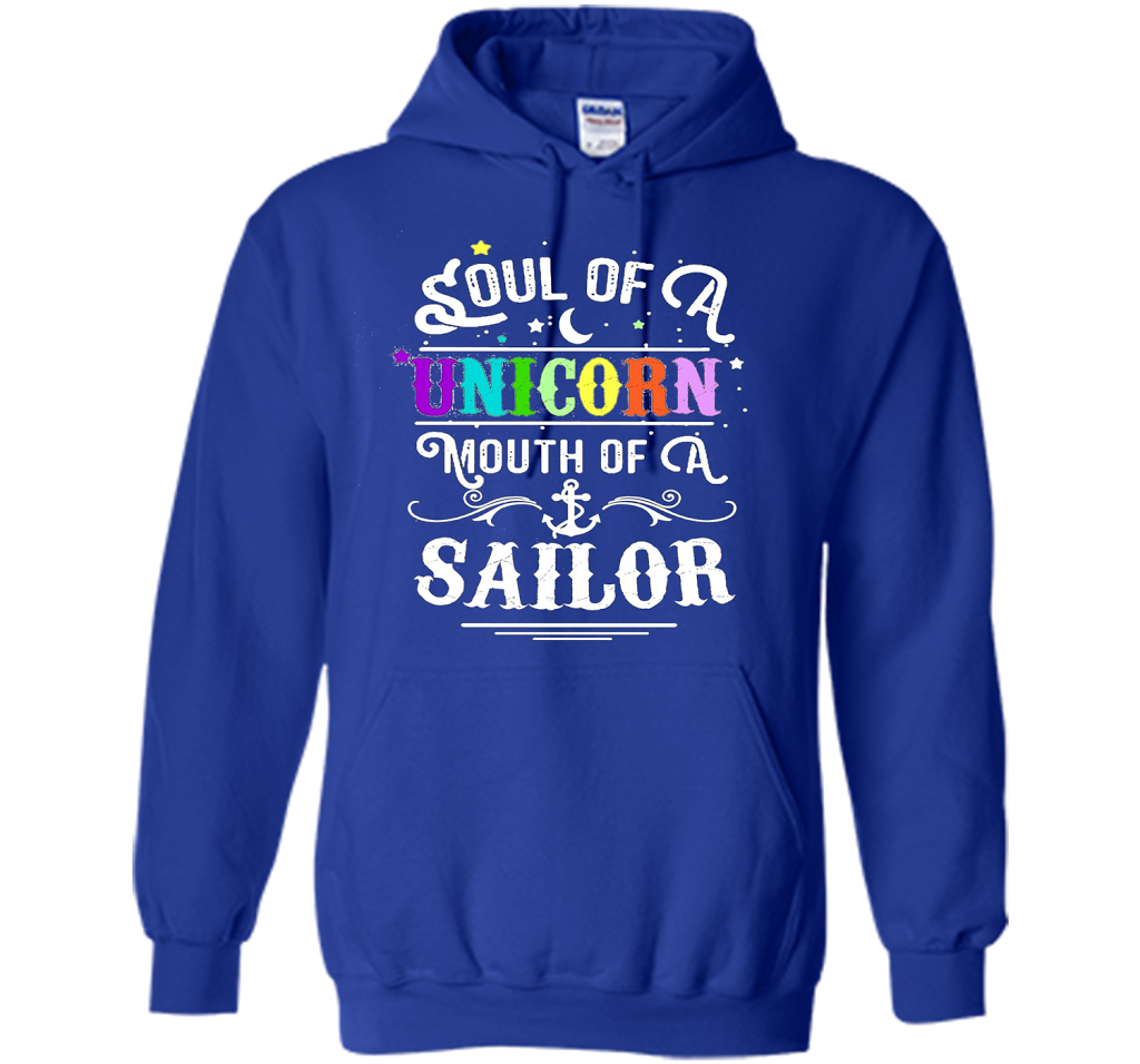 Soul Of A Unicorn Mouth Of A Sailor T-shirt Royal