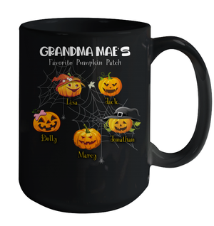 Grandma mae's favorite pumpkin patch Halloween Custom Ceramic Mug 15oz