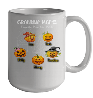 Grandma mae's favorite pumpkin patch Halloween Custom Ceramic Mug 15oz