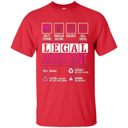 Legal Assistant T-shirt Funny Legal Assistant T-shirt Red