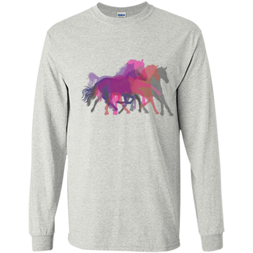 Beautiful Shadow Horses T-shirt Ash
