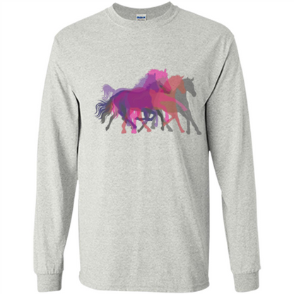 Beautiful Shadow Horses T-shirt Ash