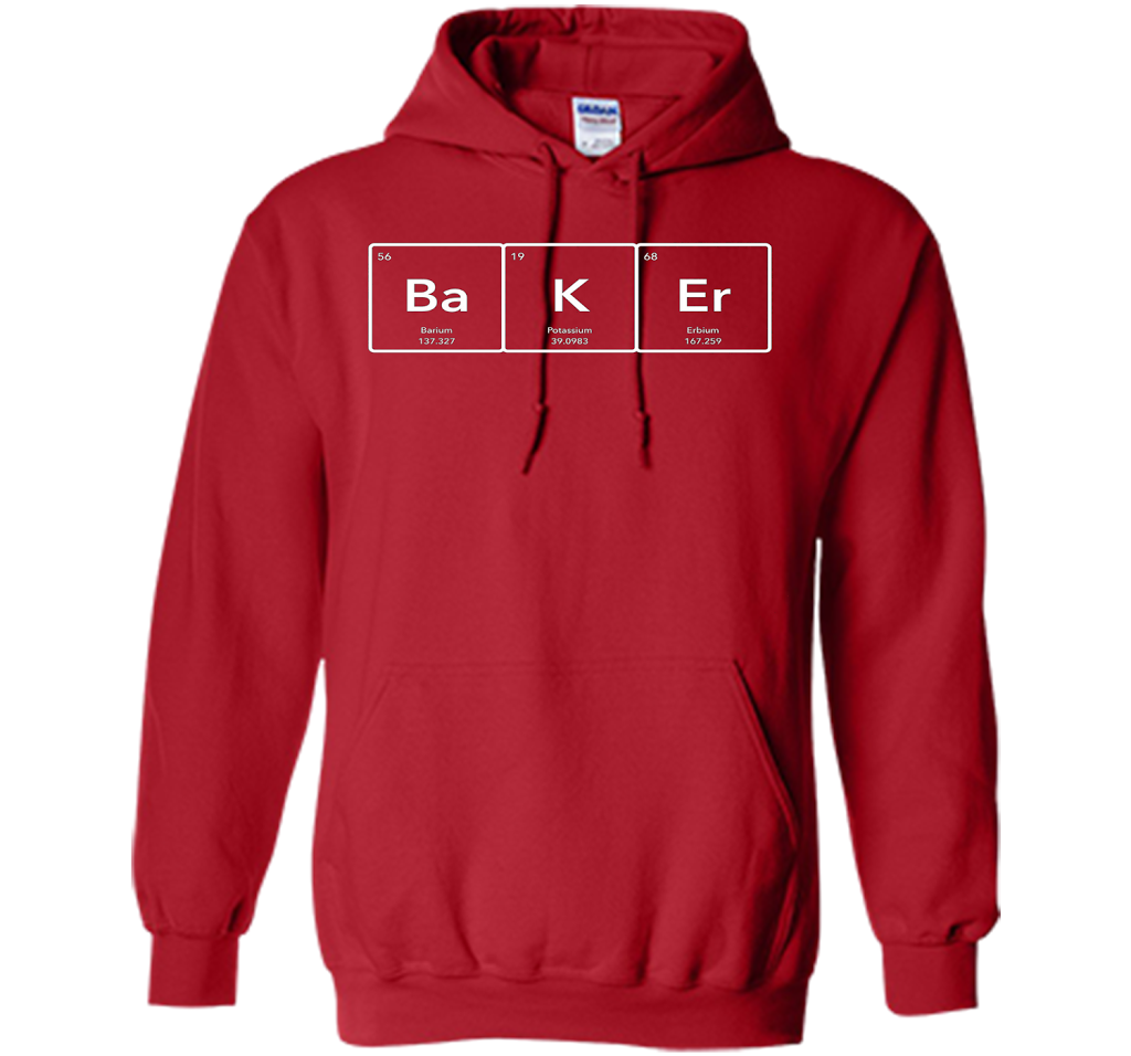 Baker Periodic Table Element T-Shirt t-shirt Red