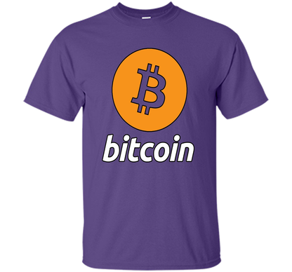 Bitcoin Logo Cryptocurrency BTC T-shirt Purple