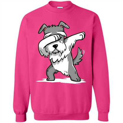 Schnauzer Cute Dabbing T-Shirt Funny Dab Dance Gift T-shirt Heliconia