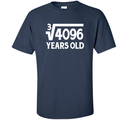 Funny Math Geek 16th Birthday Cube Root T-Shirt 16 Year Old shirt Navy