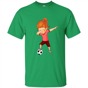 Soccer T-shirt For Girls Funny Dabbing Dab Dance Soccer Ball