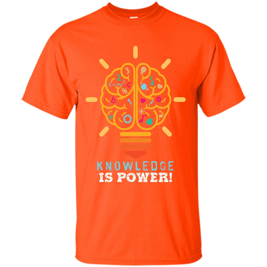 Student T-shirt Knowledge Is Power T-shirt Orange
