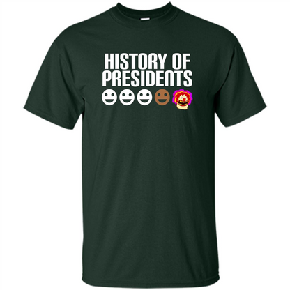 American T-shirt History Of Presidents Forest Green