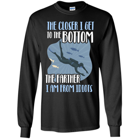 Diver T-shirt The Closer I Get To The Bottom The Farther Black