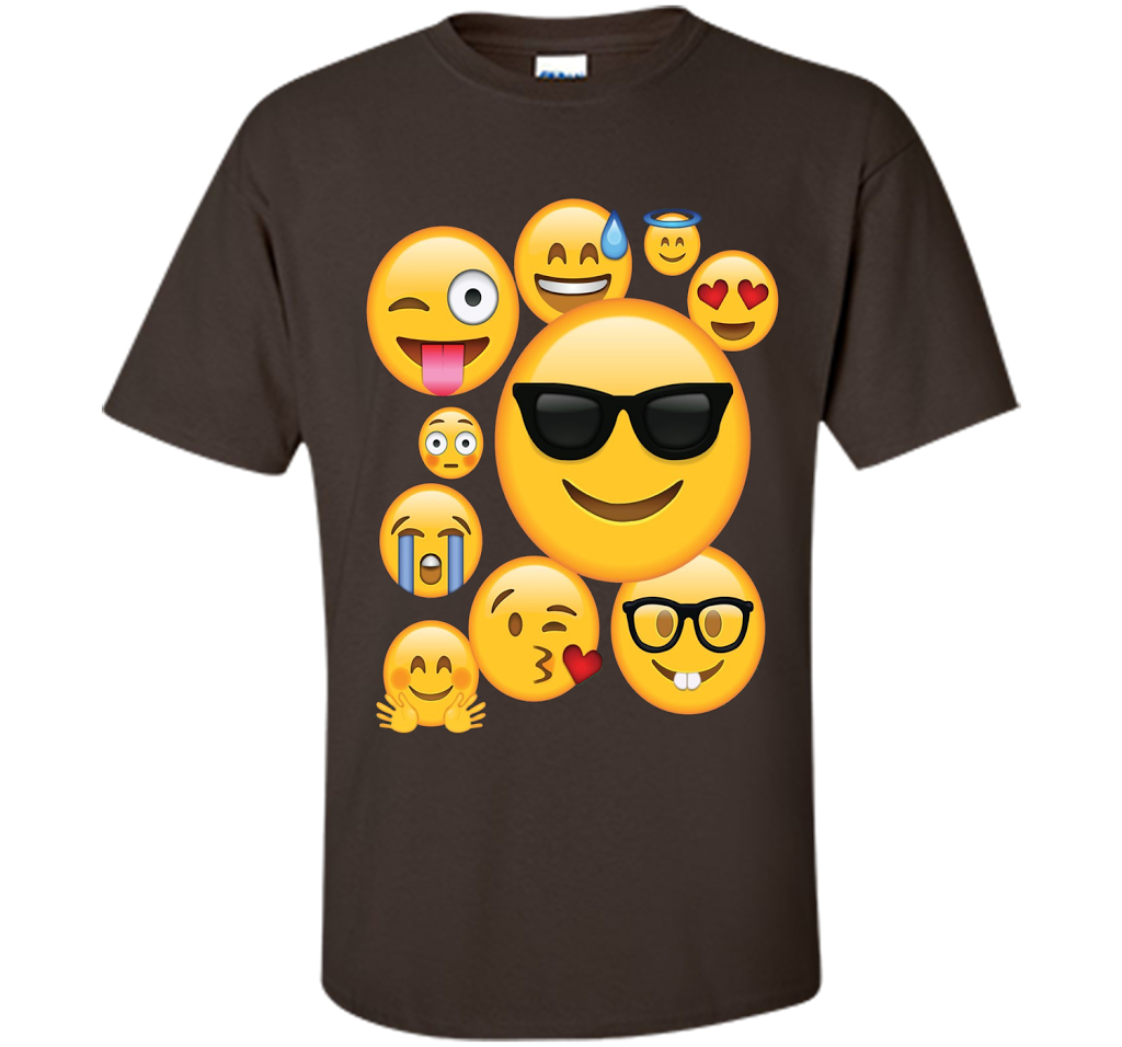 Emoji Pack ComboT-shirt Emoticon Smily Face Tshirt. shirt Dark Chocolate