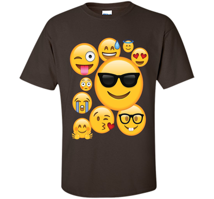 Emoji Pack ComboT-shirt Emoticon Smily Face Tshirt. shirt Dark Chocolate