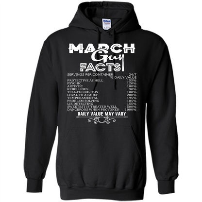 March Guy Facts T-shirt Black