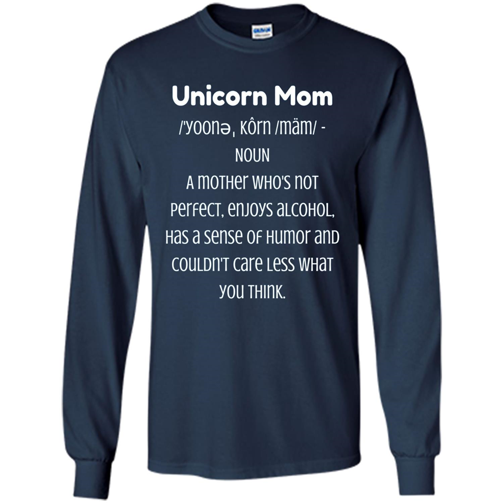 Fun Mom T-shirt - Unicorn Mom Definition Navy