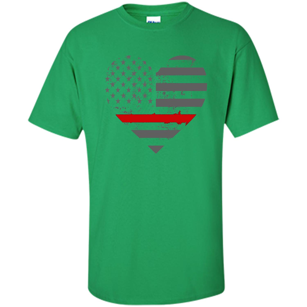 Firefighters Girlfriend Heart T-shirt Irish Green