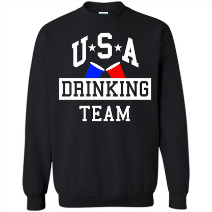 Independence Day T-shirt USA Drinking Team Black