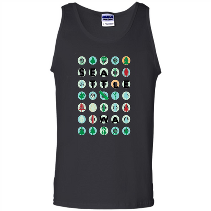 Seattle, Washington T-shirt Emerald City T-shirt Black