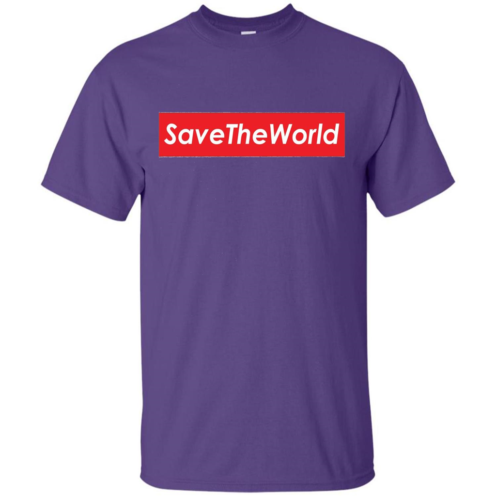 Save The World T-shirt Purple