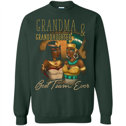 Family T-shirt Grandma Granddaughter Best Team Ever T-shirt