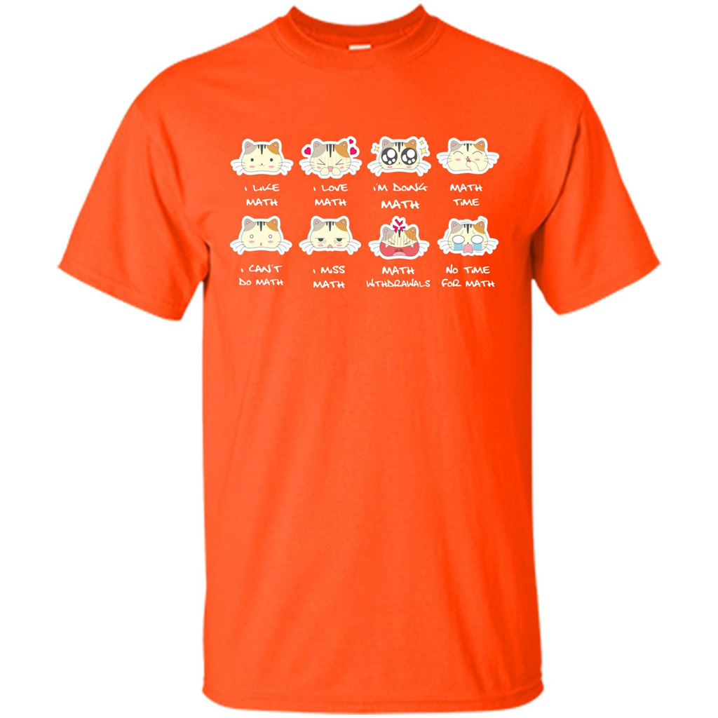 I Love Math T-shirt Cat Emotion Orange