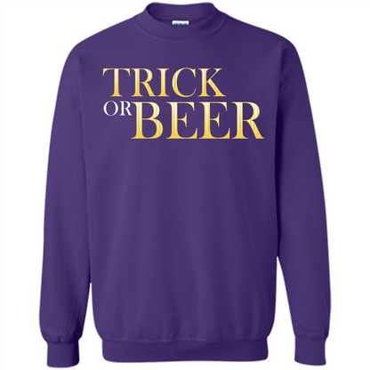 Beer T-shirt Trick Or Beer T-shirt Purple
