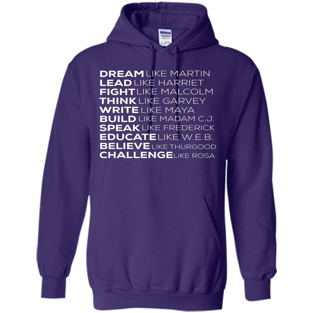 Dream Like Martin Lead Like Harriet T-shirt Purple