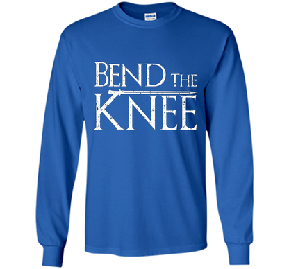 Bend The Knee Lord T-Shirt - Sword Tee cool shirt Royal