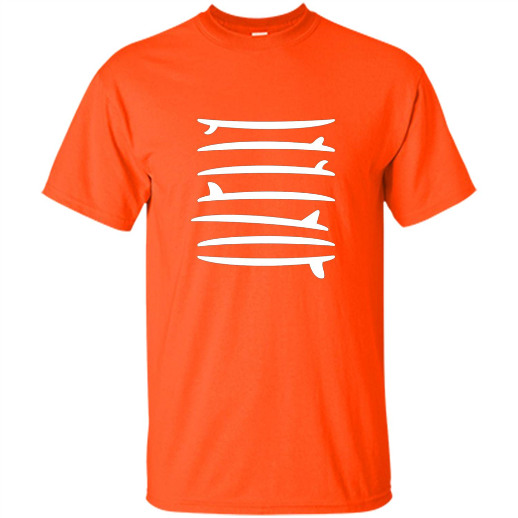 Surfing T-shirt The Longboard Single Fin Surfer T-shirt Orange