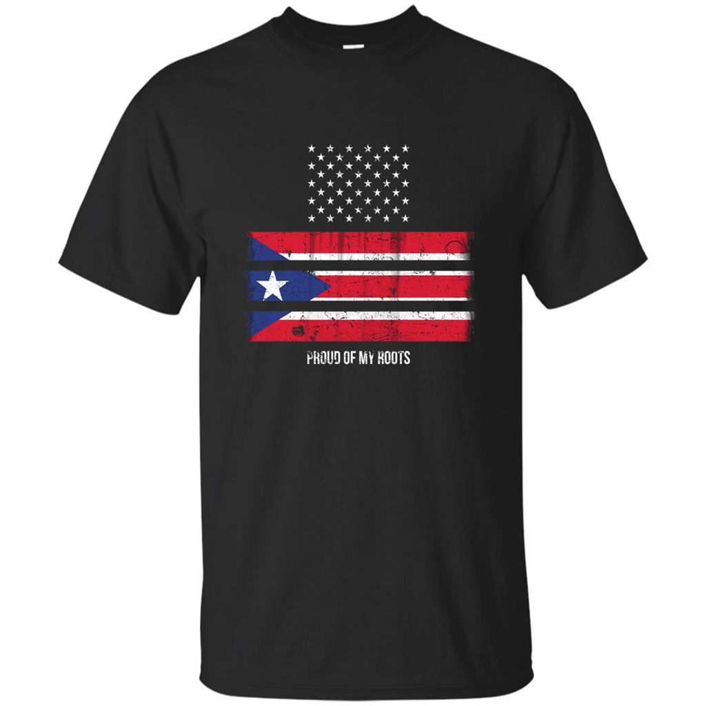 Puerto Rico USA Flag Pride T-Shirt Black