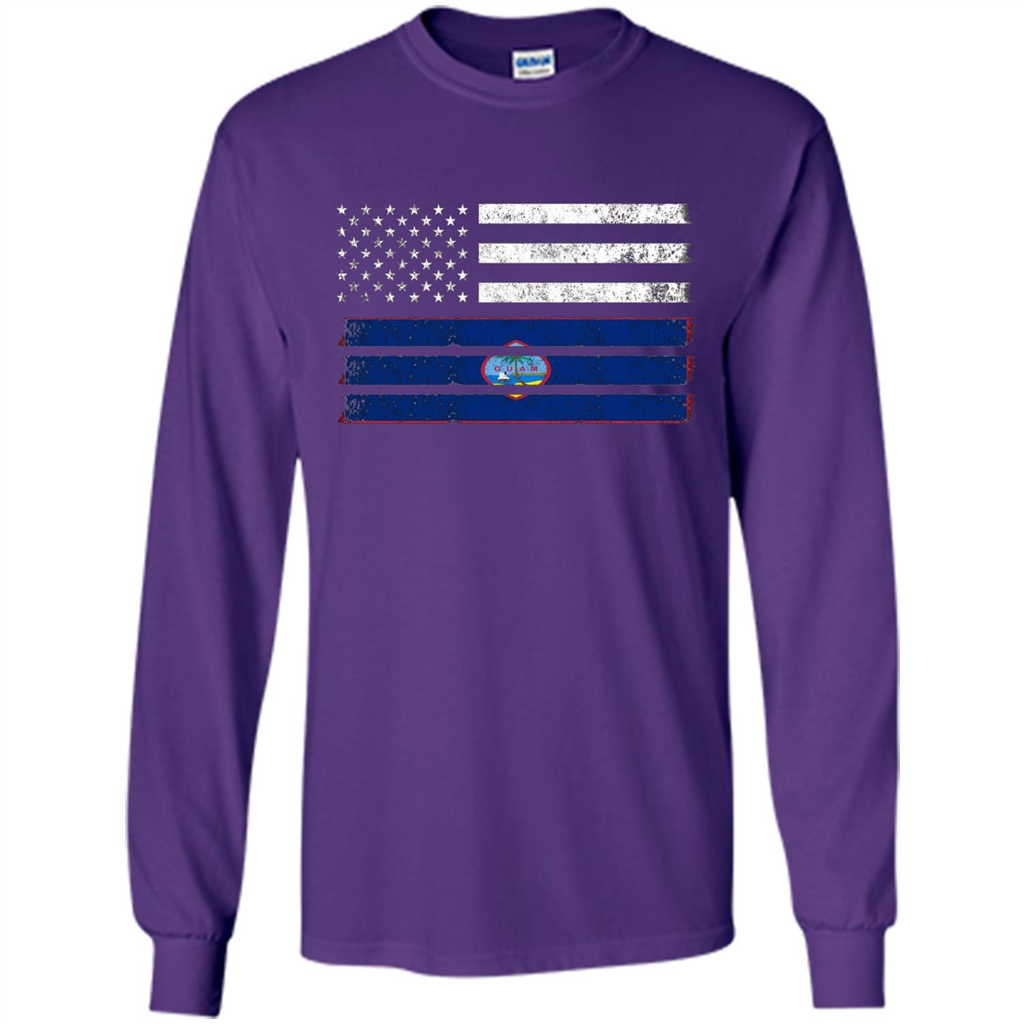 Guamanian American Flag - USA Guam T-shirt Purple