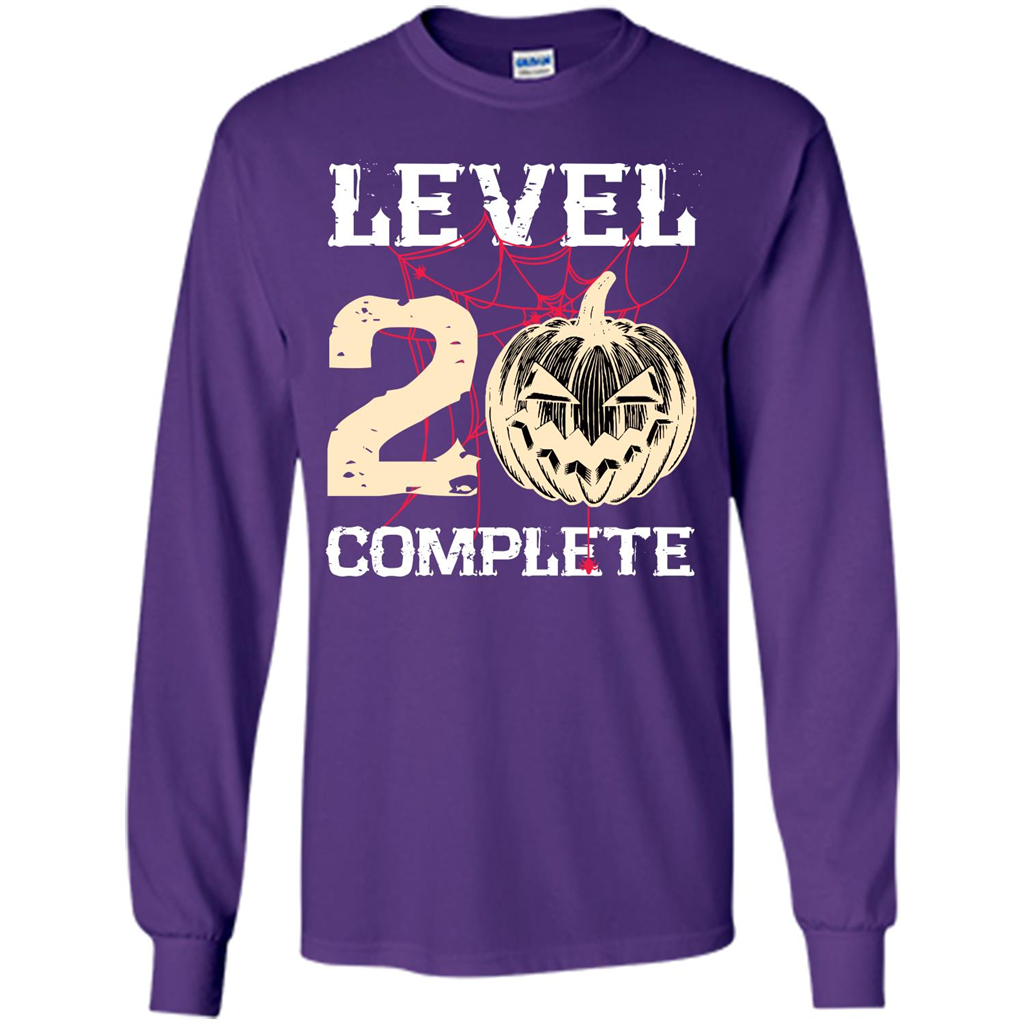 Halloween T-shirt Level 20 Complete Purple