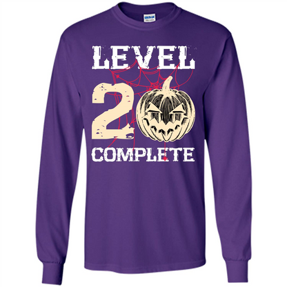 Halloween T-shirt Level 20 Complete Purple