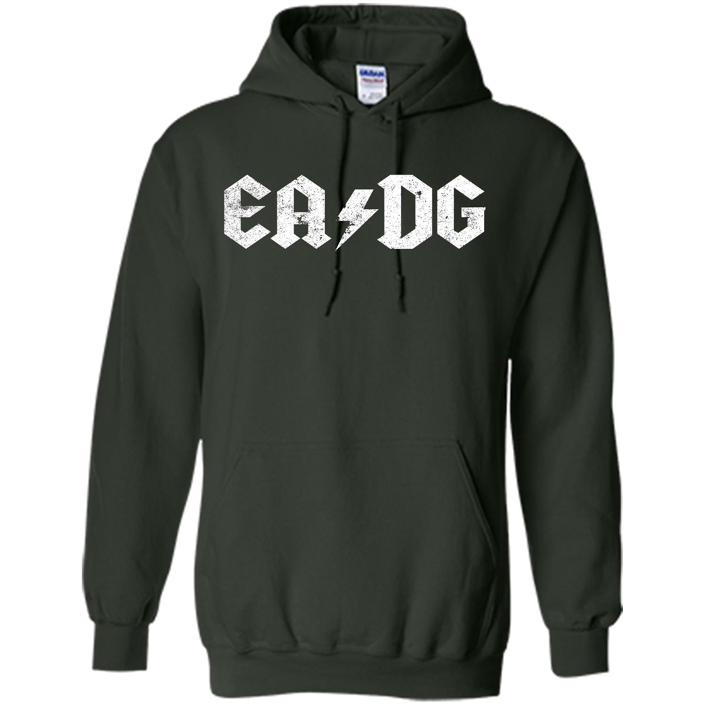 E A D G Strings Of The Bass. Bass Player T-shirt Forest Green