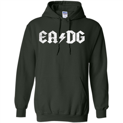 E A D G Strings Of The Bass. Bass Player T-shirt Forest Green