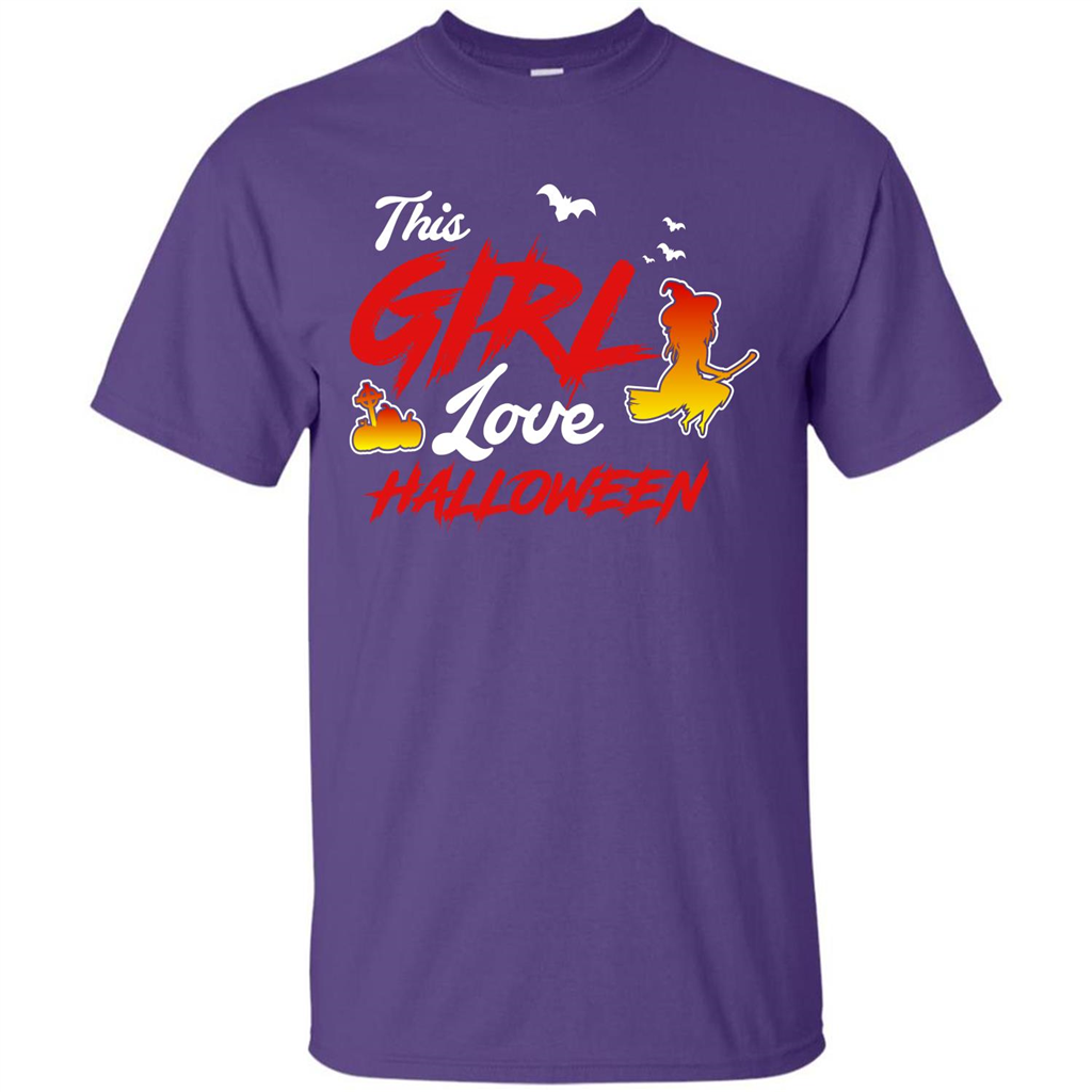 Halloween T-shirt This Girl Love Halloween Purple