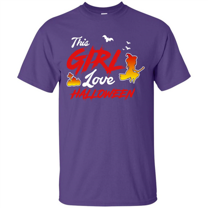 Halloween T-shirt This Girl Love Halloween Purple