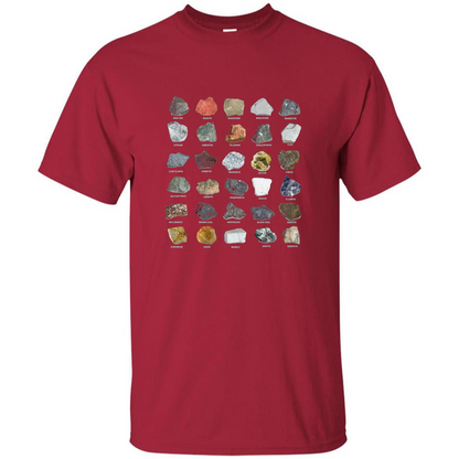 Ores and Minerals Gems and Crystals Rock Collecting T-shirt Cardinal