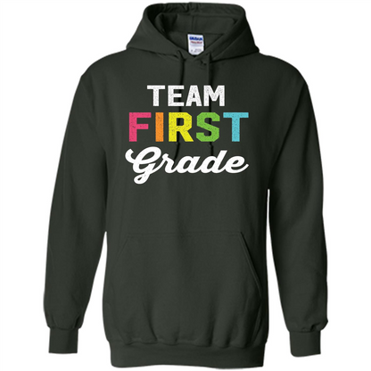 Team 1st First Grade Teacher T-shirt Forest Green
