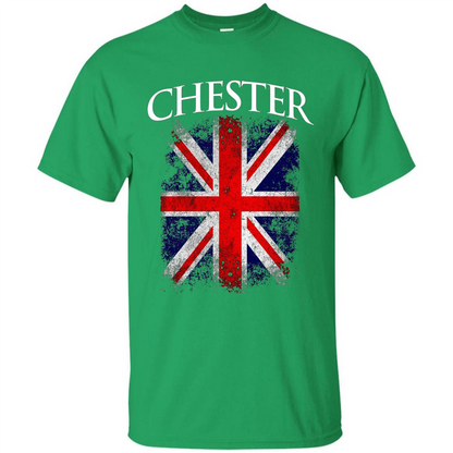 Chester England British Flag T-shirt Irish Green