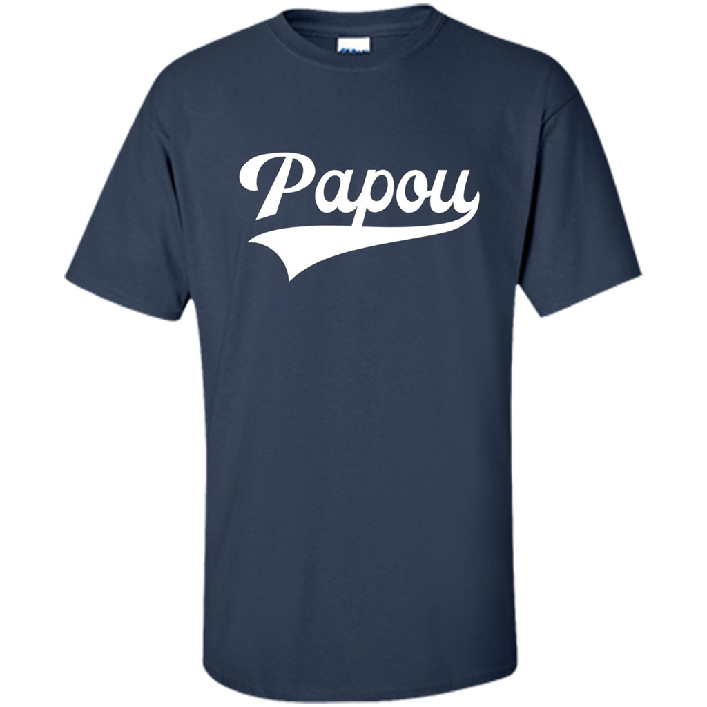 Fathers Day T-shirt Papou Navy