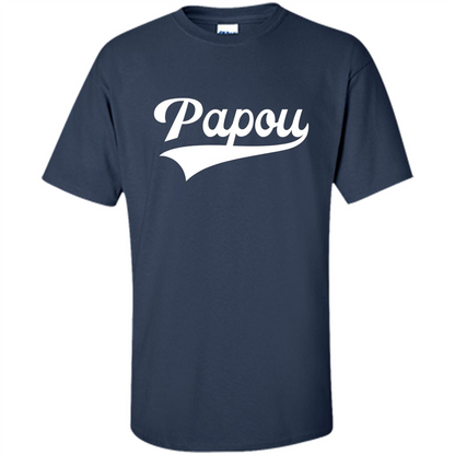 Fathers Day T-shirt Papou Navy