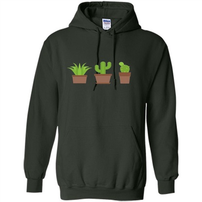 Cactus Plant Pot Succulent T-shirt Forest Green