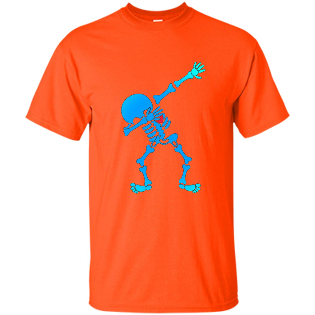 Dabbing Skeleton Halloween 2017 T-shirt Orange
