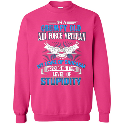 I'm A Grumpy Old Air Force Veteran T-shirt Heliconia