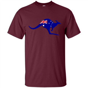 Australian Flag Kangaroo T-shirt Australia Vacation T-shirt