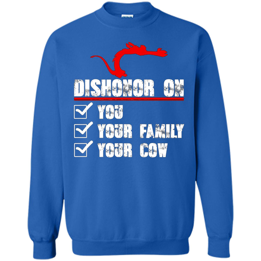 Dishonor On You Your Family Your Cow T-shirt Royal